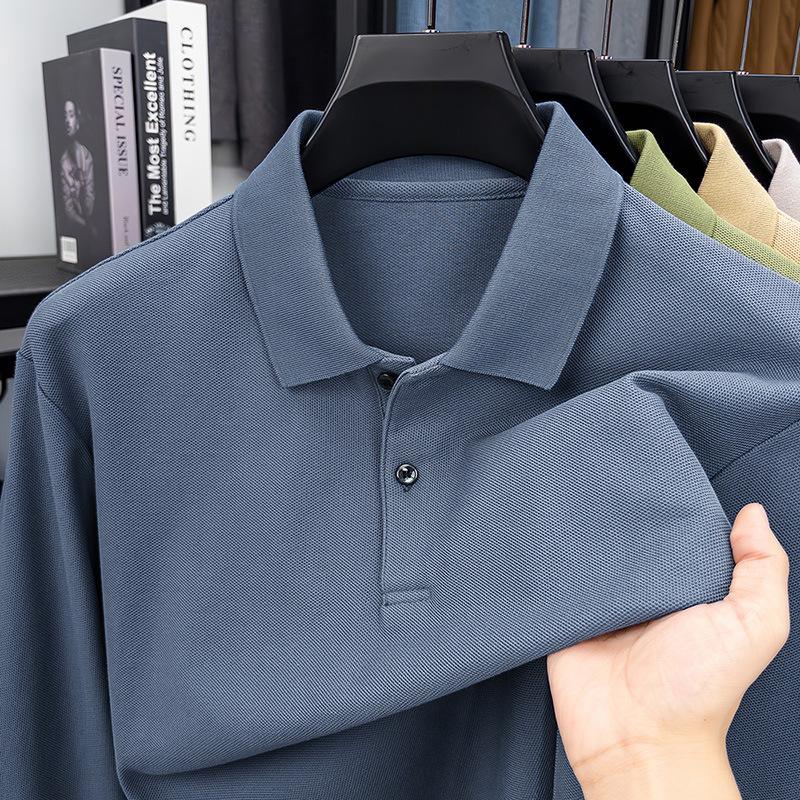 Long Sleeve Polo Men's Business Breathable Loose Fit