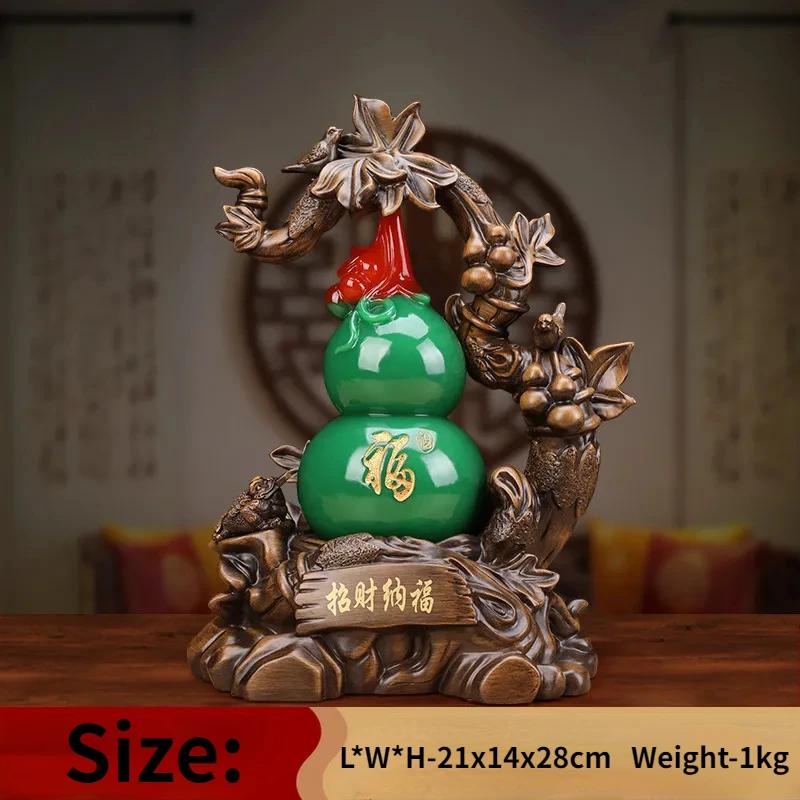 Glückskürbis-Ornamente im chinesischen Stil, die Reichtum anziehen, Dekoration für Zuhause, Wohnzimmer, Weinschrank, Ladeneröffnung, Einweihungsgeschenk