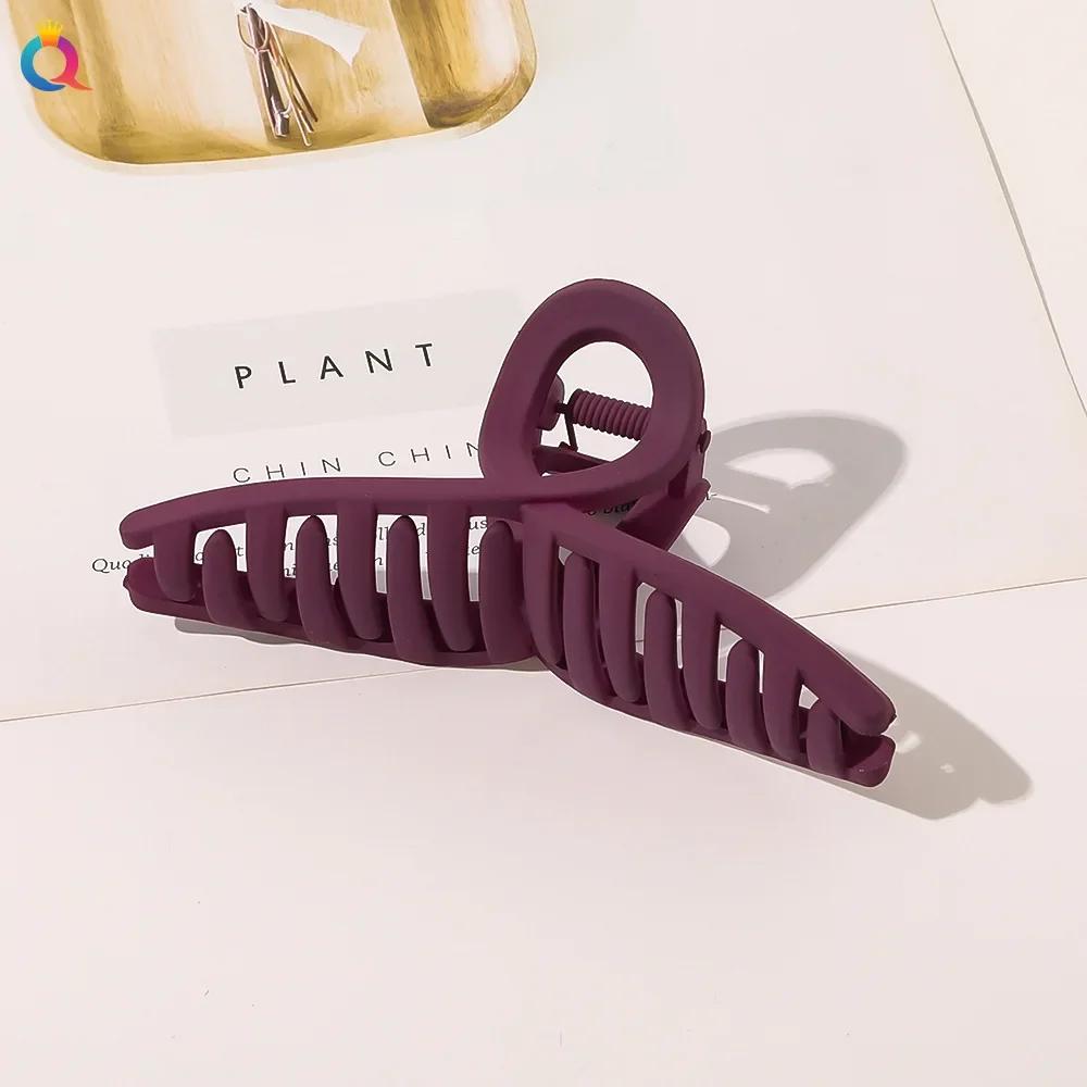 11cm Women Hair Clip Cross Matte Hairpin Fashion French Elegant Hairgrips Large Hair Claw Clips Girls Korean Hair Accessories