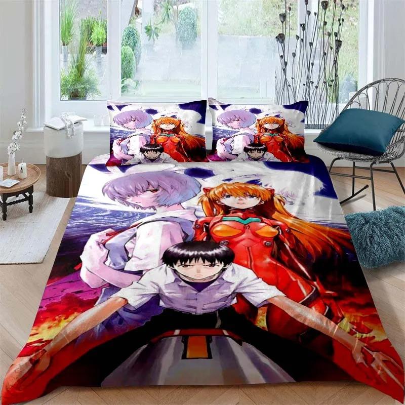 New NEON GENESIS EVANGELION Anime Quilt Covers Bedding Dormitory Sheets 2/3-piece Bedding Set