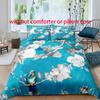 Floral Style - Digital Printed Duvet Kit - Polyester - Bedroom Decor -1 Bed Cover +2 Pillowcase (no Pillow Core)
