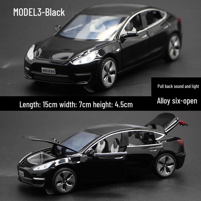 

Tesla Model 3 1:32 Scale Diecast Car with Sound & Light чёрный