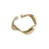 Ring Female Silver Creative Handmade Rings Irregular Wave Smooth Engagement Jewelry for Women  Adjustable Ring Silver Couple Ring