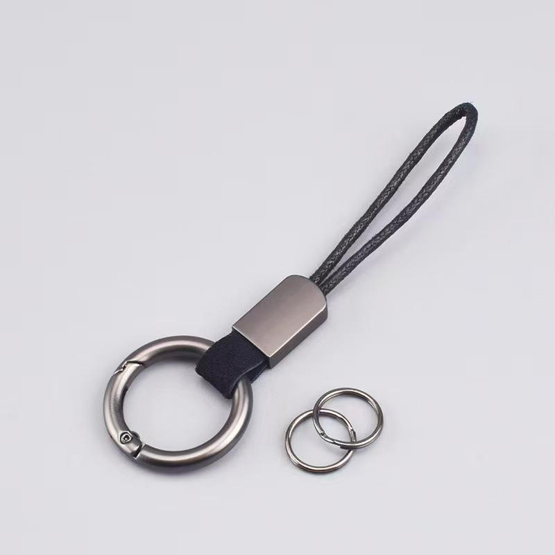 

New Suede Car Keychain Pendant with Metal Creative Design Gunmetal Hardware чорний