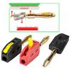 Gold-Plated 4MM Banana Plug, 32A High Current, Self-Locking Solderless Copper Lantern Head