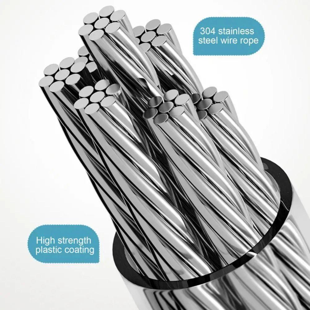 Non Sagging Retractable Clothesline Wall Mounted Telescopic Clothes Hanger Bathroom