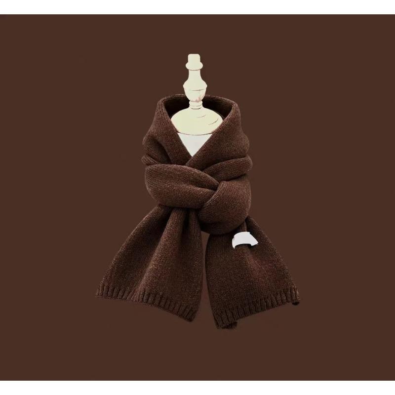 High-end Versatile Small Scarf Women's Autumn and Winter New Soft Waxy Knitted Imitation Cashmere Neck Protection Warm Scarf
