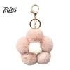 Women Bag Charm Plush Flower Keychain for Handbags, Five-petal Charm, Aesthetic Handbag Pendant Fluffy Backpack Hanging Accessory Soft