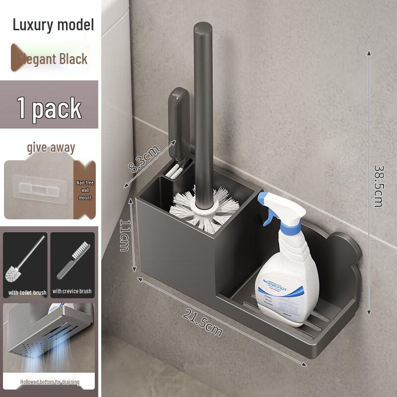 LIEI Wall-Mounted Toilet Brush with Holder