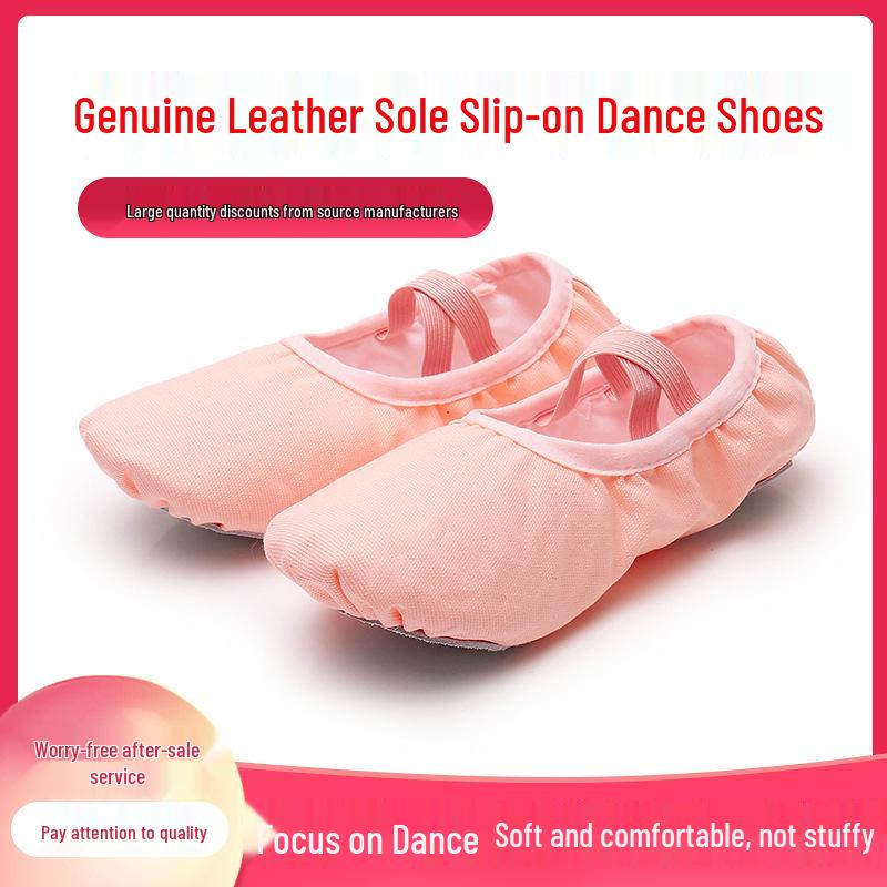 Girls' and Women's Cotton-Padded Non-Slip Ballet Dance Shoes - Flat Heel, Lightweight, for Winter Practice