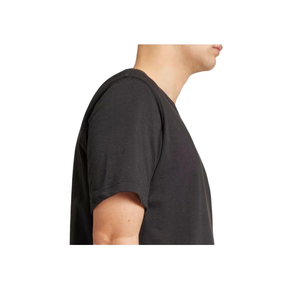 Adidas Originals Trefoil Essentials Tee With Solid Color Logo Men Tops Black IR9690