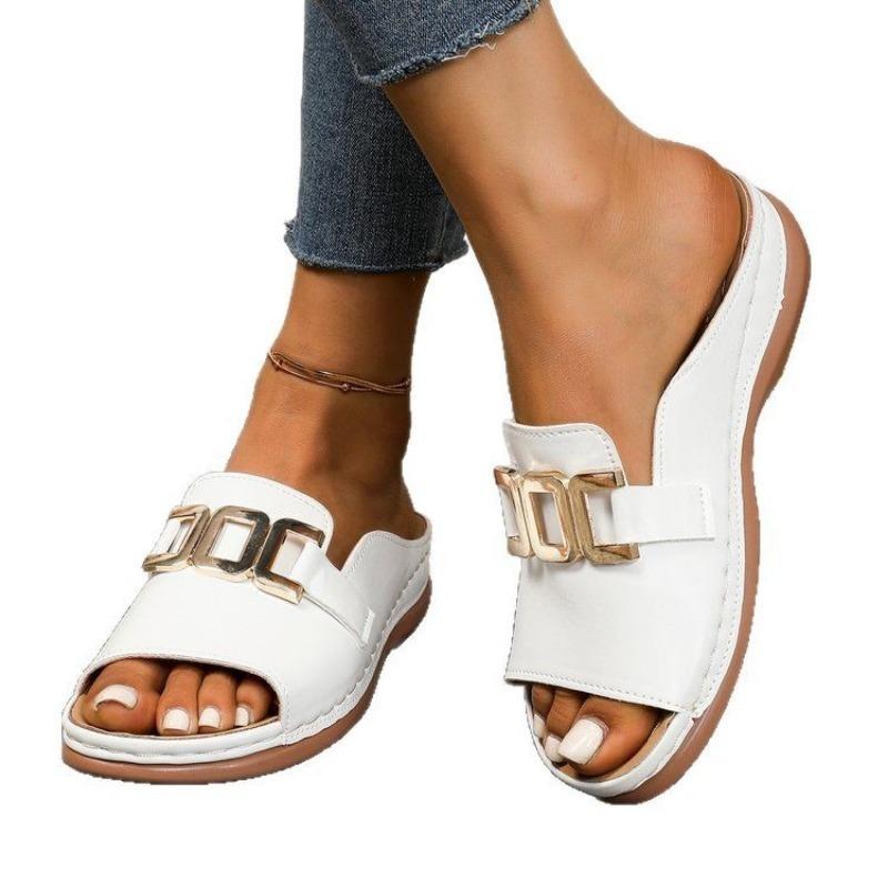 Wedge Heels Thick-soled Shoes Slippers Casual Fish-mouthed Sandals