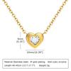 Sliding Water Droplet Pendant Necklace for Women, Waterproof Tear Pendant Necklaces, Gold Plated Stainless Steel Jewelry