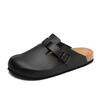 Pantofole da uomo e donna con punta larga Sandali in sughero Zoccoli Plantare comfort Moda Mules in pelle PU Slip-on Interno Esterno