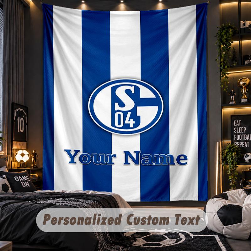 TapestrySchalke 04 FC Custom Name Text Personalized Wall Hanging Tapestry Home Wall Decor