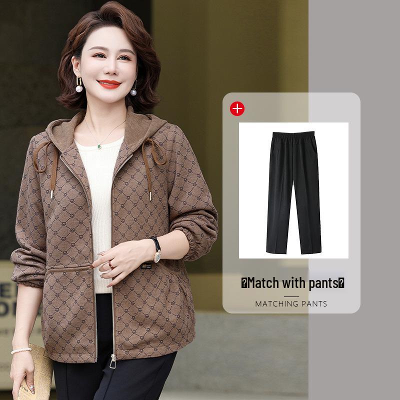 Mom's 2025 Fashionable Windbreaker: Stylish Spring/Autumn Outerwear for Middle-Aged Women in Their 40s and 50s