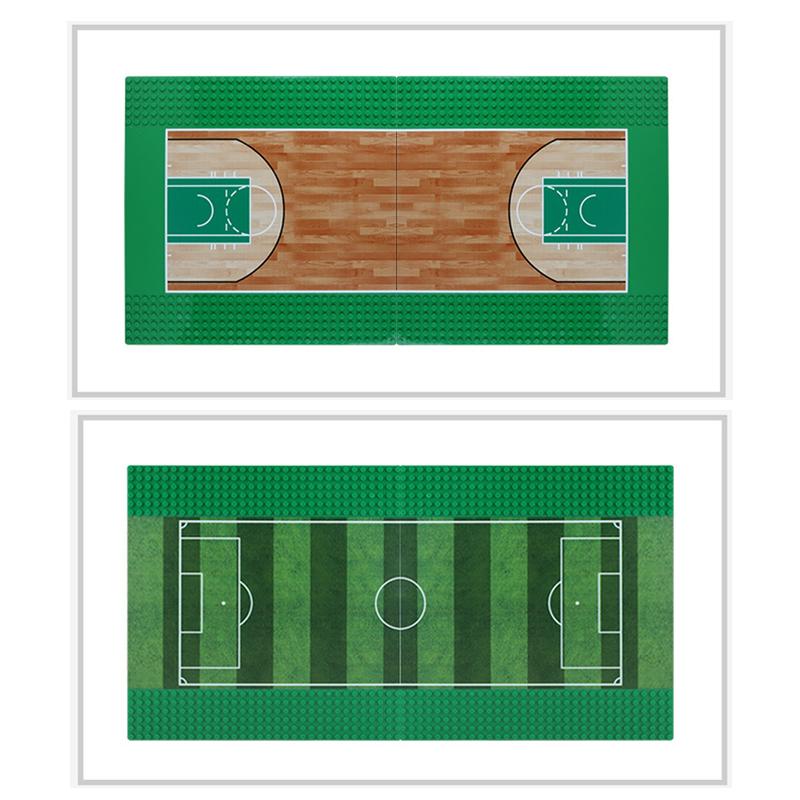 By Street View Road BasePlate Byggeklosser 32*32 Prikker Klosser DIY Leker Parkeringsplass Fotball Basketballbane Mini Murstein
