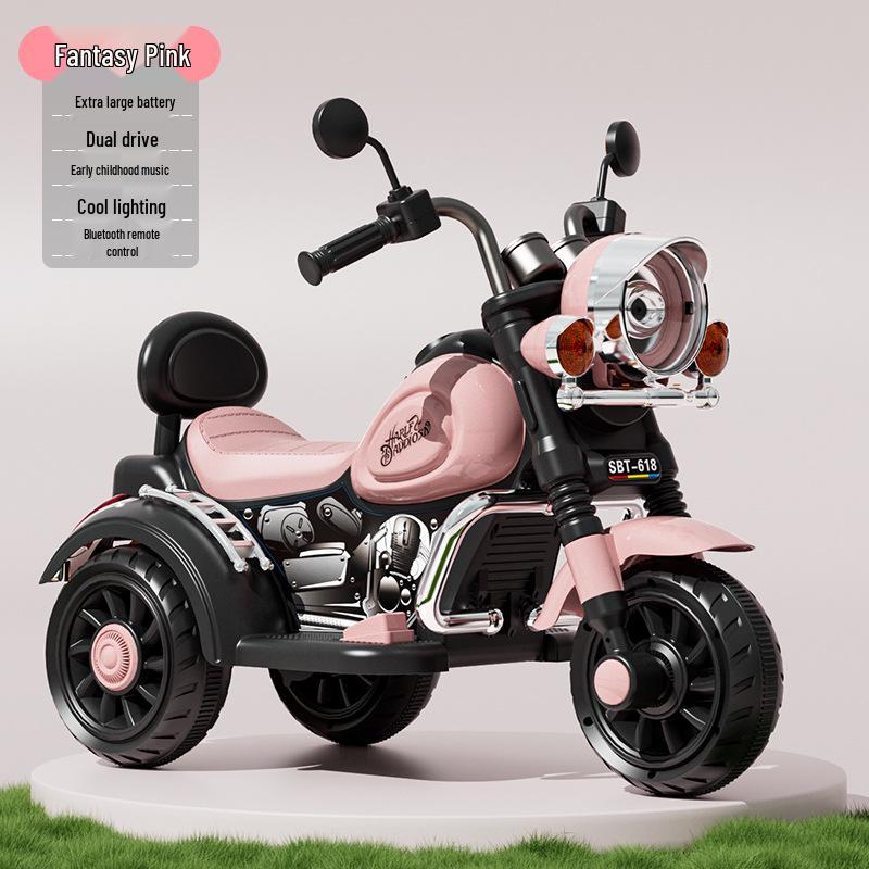 Kids' Electric Tricycle: Rechargeable Remote-Controlled Ride-On for Boys & Girls