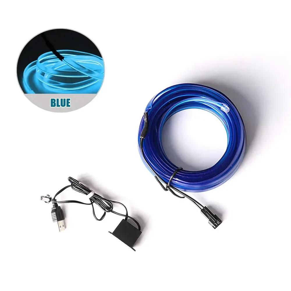 3meters Car Interior Decoration Atmosphere Ambient Light Tube Flexible LED Strip Neon Lamp Glow String Light Car Interior Strips