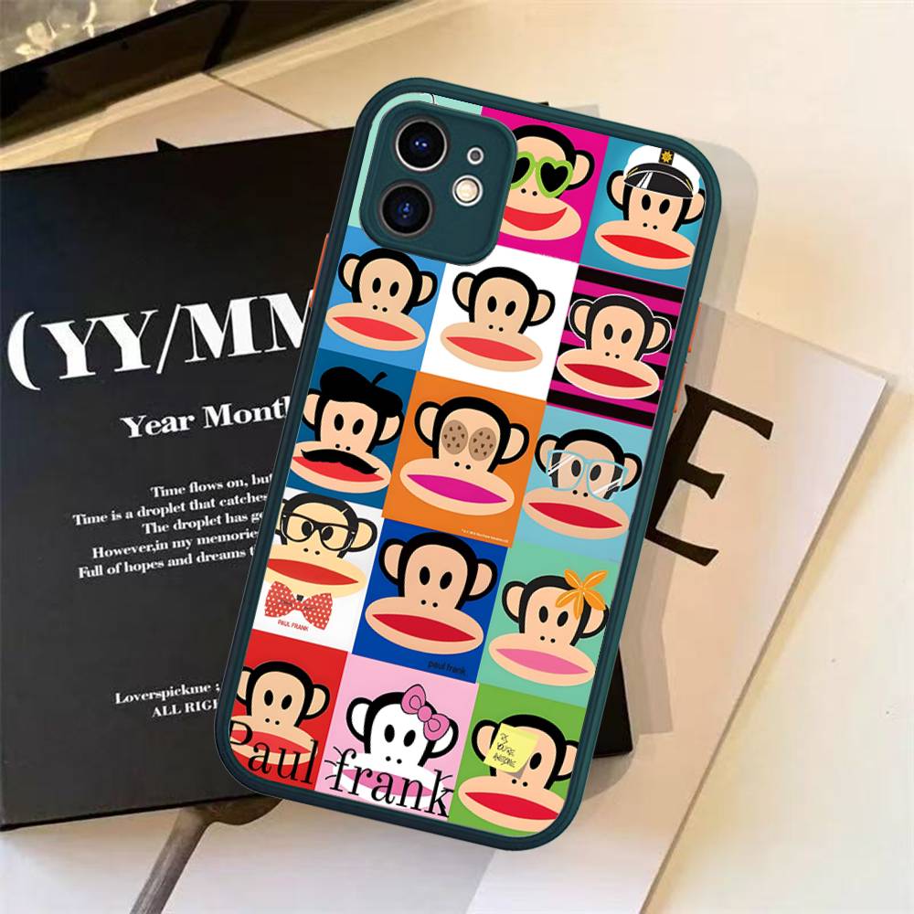 Fashion Logo P-Paul F-Frank For IPhone 11 12 13 14 15 16 Pro Max Plus Matte Translucent Phone Cover