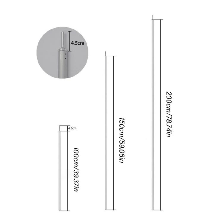 1Set Extendable Tarps Support Whole Weather Camping Poles Segments Tent for Outdoor Shelters