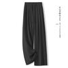 Spring/Summer 2025 Yamamoto Women's Textured Wide-Leg Draped Pants - Cool, Fashionable, Straight-Leg Design