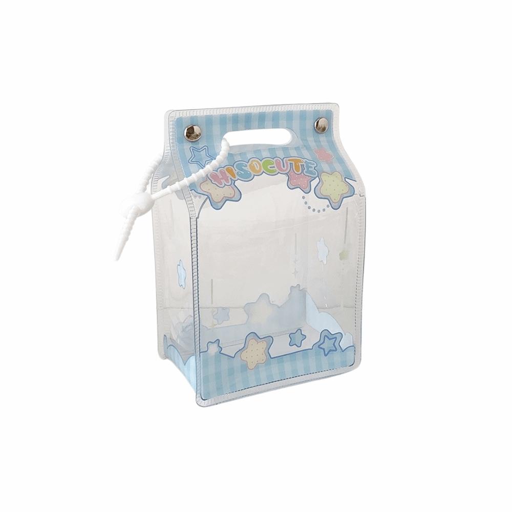 Transparent Milk Box Doll Storage Bag PVC Material Hanging Storage Bag Decorative Pouch