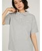 Emi Logo Knit Polo Free Size Top, 13WNT254051, Women's, LGRY,