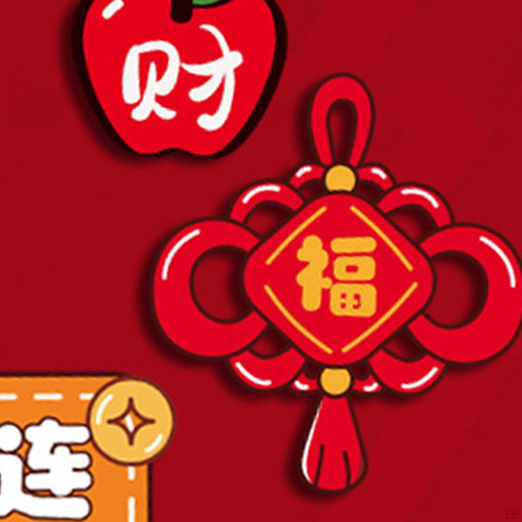 6x Chinese Year Refrigerator Magnets for Party Supplies Home Locker