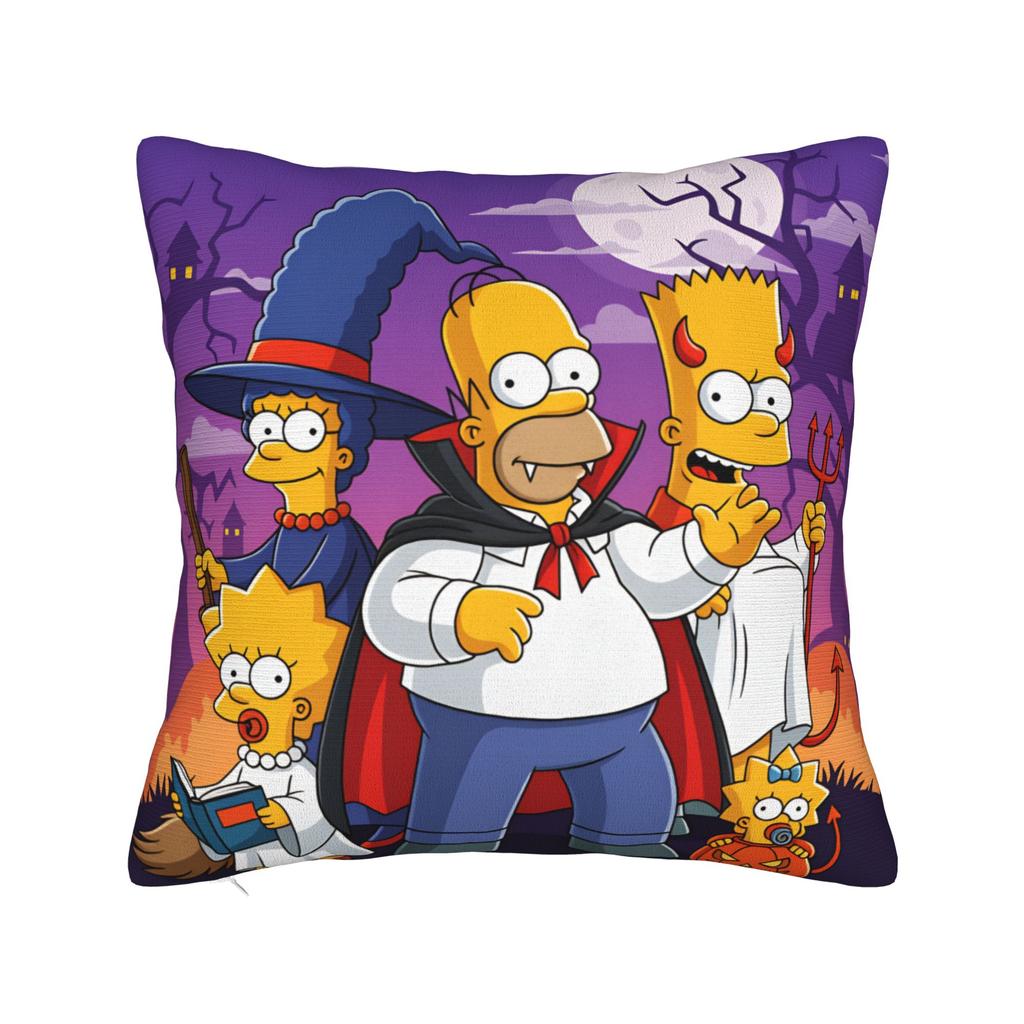 Pillow Cover Funny SSimpsons Green Polka Dot Family Cute Funny Pillow Case For Sofa Couch Bed Living Room Pillowcases