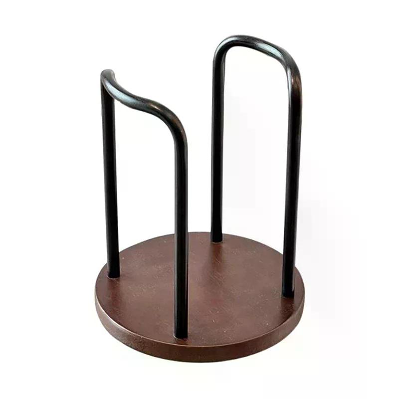 Wooden Paper Cup Holder For Disposable Cups Desktop Coffee Table Storage Shelf Tea Mug Organizer Kitchen Office Accessory