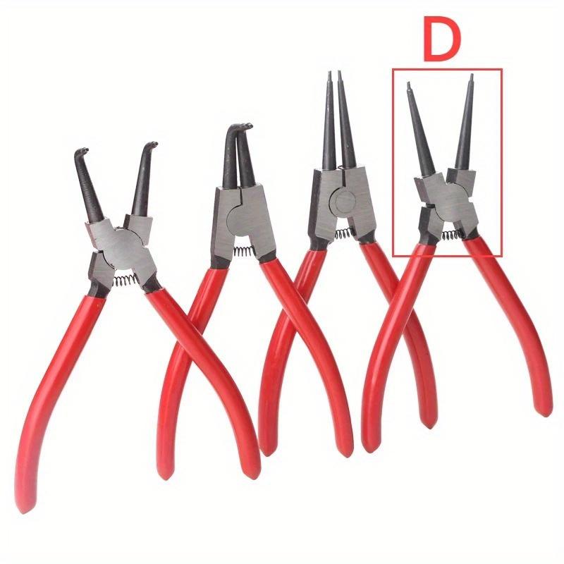 1 buc 7" Clește cu inel de siguranță Circlip Intern Extern Clește Circlip Vârf Drept Fălci Curbate pentru Demontor Inele de Siguranță