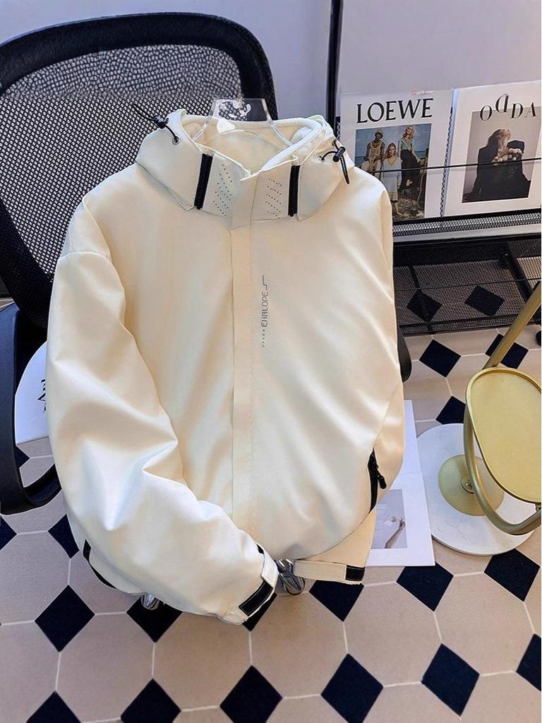 Men's Winter Cotton Parka: Three-in-One Detachable Fleece Jacket