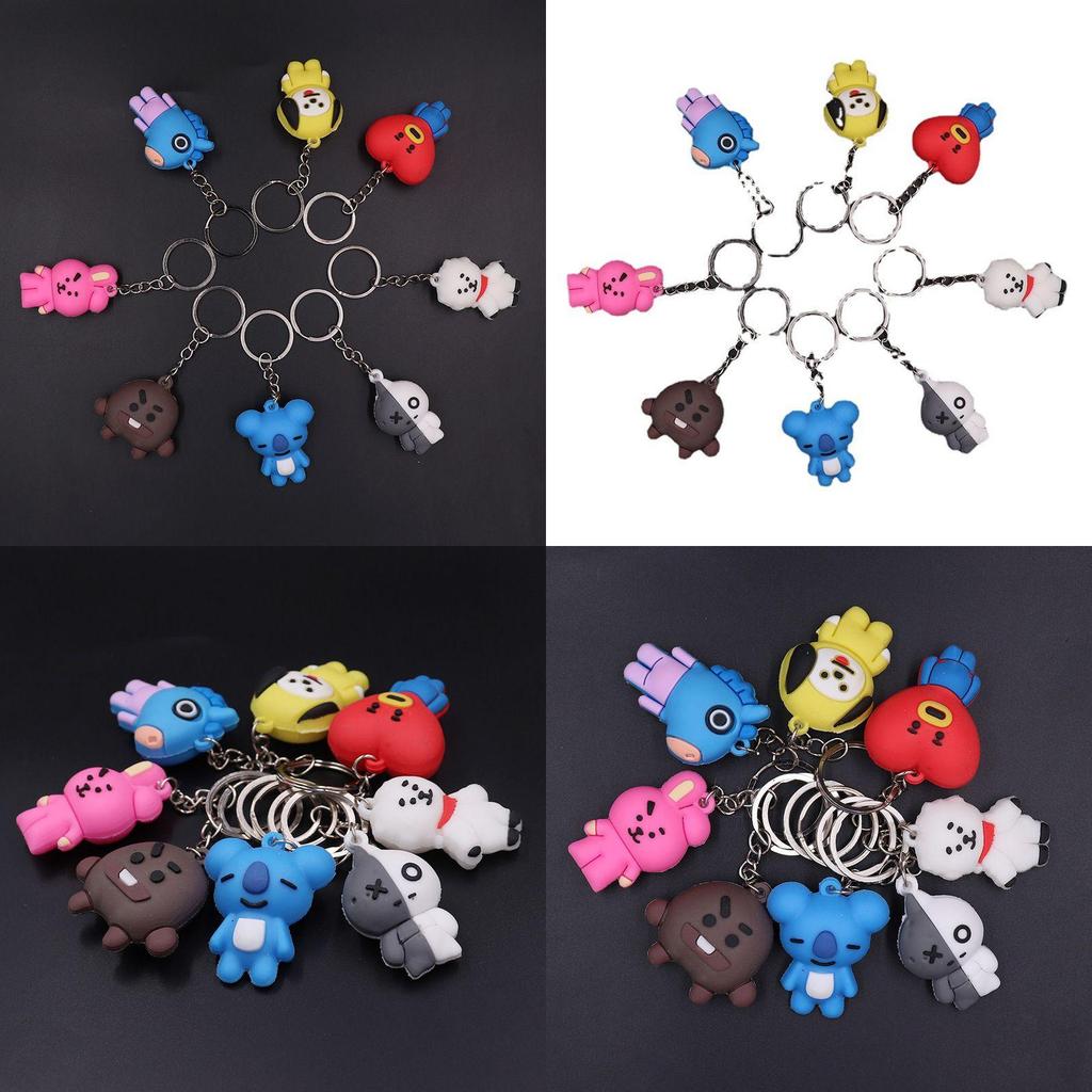 Bt21 Series Key Chain High Quality Pvc Immersive Anime Design Perfect For Fans Collectors