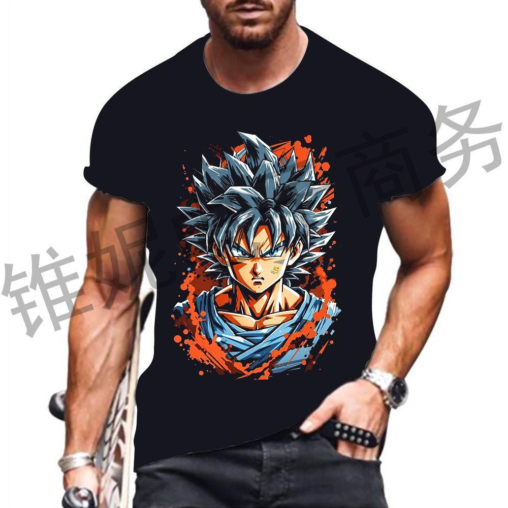 Dragon Ball Z 2024 Vegeta Men's T Shirt Goku Man Clothes Tops Cool Saiyan Short Sleeve Tee 110-6XL Summer GYM Harajuku T-shirt