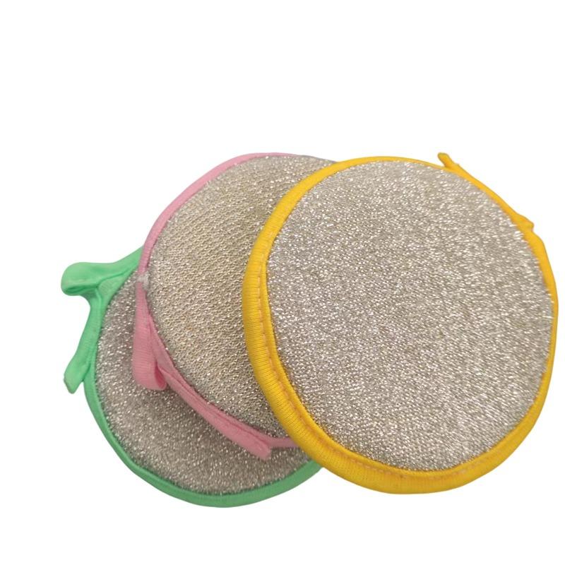 

Двусторонняя круглая губка для чистки миски, губка-блок для чистки, чистящая подушечка, впитывающая и удаляющая пятна ткань 1.5cm thick-1pc