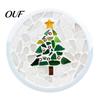 Creative Parent Child Interaction DIY Acrylic Coaster Making Kit, Christmas Theme Decorative Craft, Waterproof Drink Set Table Mat for Holiday