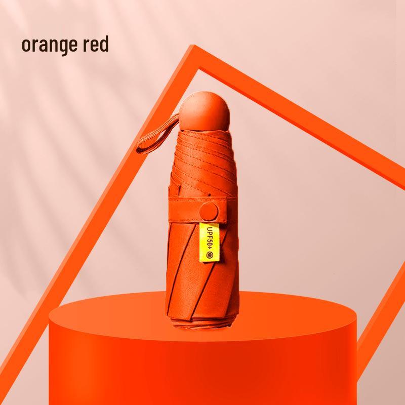 Kompakter UV-Schutz Faltbarer Regenschirm mit Schwarzer Fütterung