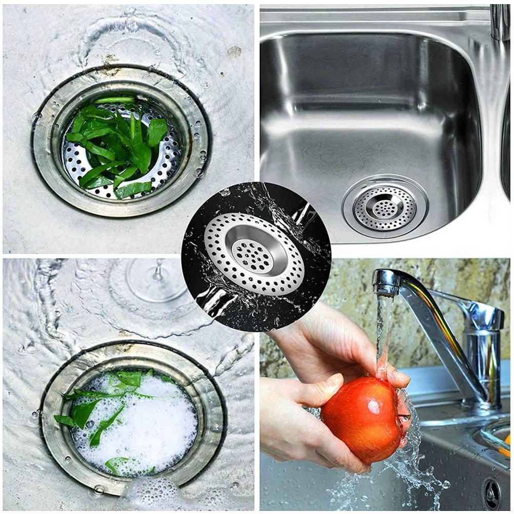 4PCS Stainless Steel Sink Drain Plug Sink Filter Kitchen Sink Strainer for Bathtub Sink Kitchen and Bathroom