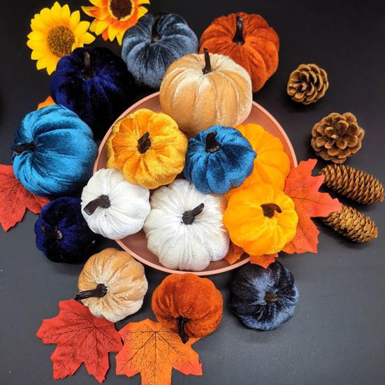 Útil Calabaza Artificial Realista Color Brillante Decorativo