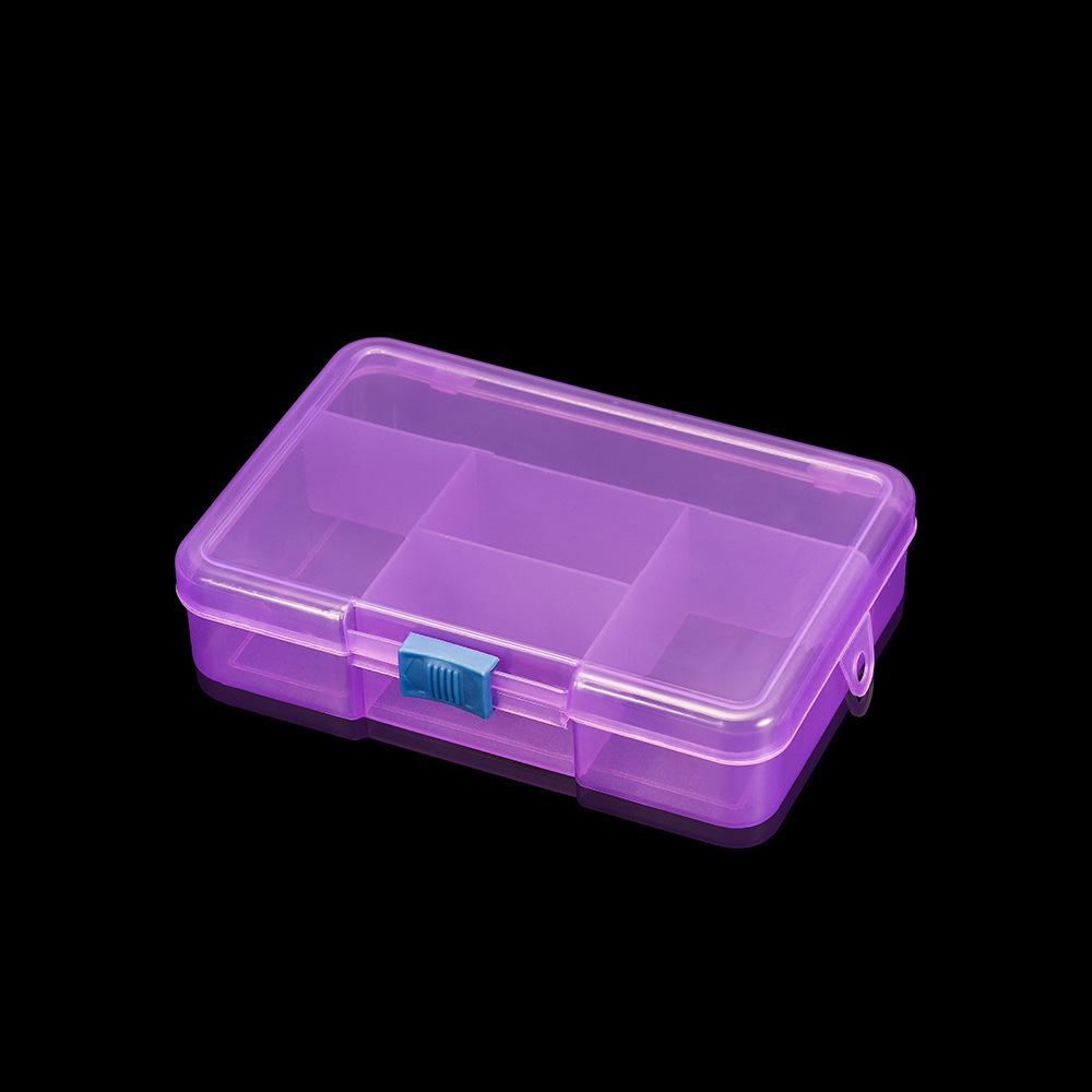 

Прозрачный пластиковый бокс с 5 отделениями и выдвижной крышкой, органайзер для подвесных украшений и аксессуаров 14.4*10*3.4CM