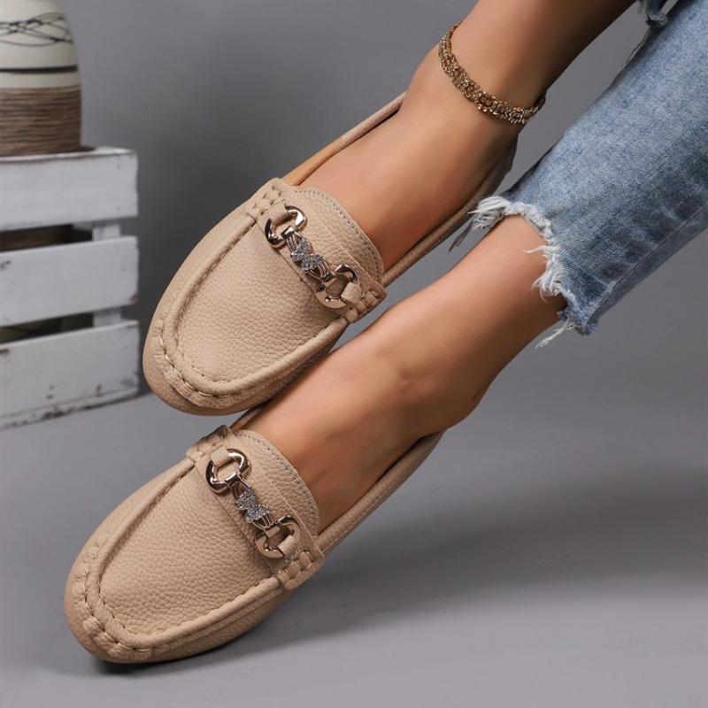 New Large-sized Women's Shoes with A Round Toe, Shallow Opening, Low Heel and Flat Flat Casual Single Shoe