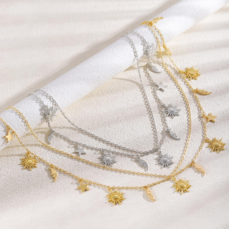 Fashionable Sexy Stars Moon Sun Waist Chains for Women Girls Bohemian Adjustable Belly Chains Vacation Style Jewelry Accessories