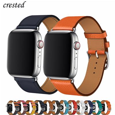 Leather Strap for Apple Watch Band 44mm 40mm 45mm 41mm 38mm 42mm Genuine Leather Single Tour Bracelet iWatch Series 5 4 3 6 Se 7