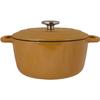 Casserole with Lid - COSY & TRENDY - FONTESTIC - Enameled Cast Iron- Ø24 Cm - 4.6 L - All Heat Sources Including Induction - Amber