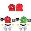 Super Mario Bros Baseballkappe und Handschuhe Set Mit Strapazierfähigem Stoff Für Sommerliches Spielen