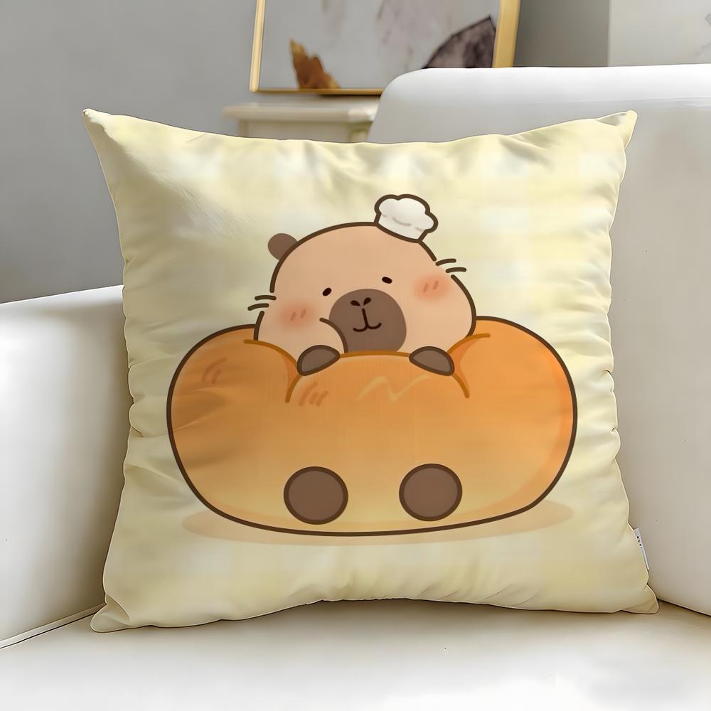 

classic animal Capybara Cushion Cover Soft & Easy-Wash Pillow Case – Versatile for Couch, Bed, Travel and Office 30cmx30cm