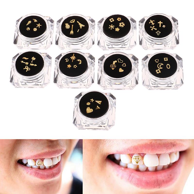 5Pcs/Box Dental Diamond Crystal Teeth Studs Metal Tooth Ornaments Tooth Gems Jewelry Tooth Decoration