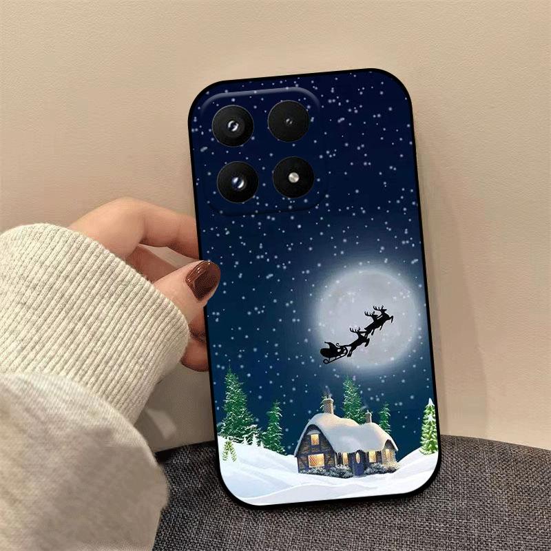 Christmas Silicone Case For Xiaomi 17 Pro Max 15 14 13 Ultra Pro 13Lite Cover Soft TPU Shockproof Protective Shell Fundas Coque
