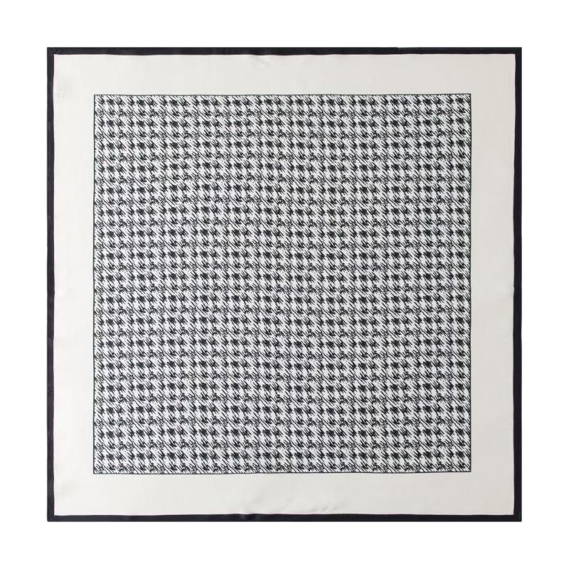 TXRMDX Men s Classic Houndstooth Mulberry Silk Pocket Square One Size